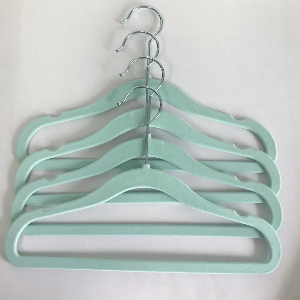 

2021 New Flocking Hanger Children's Hanger Non-marking Non-slip Hanger Plastic Dress Clothes Hangers Kids Hangers For Jackets