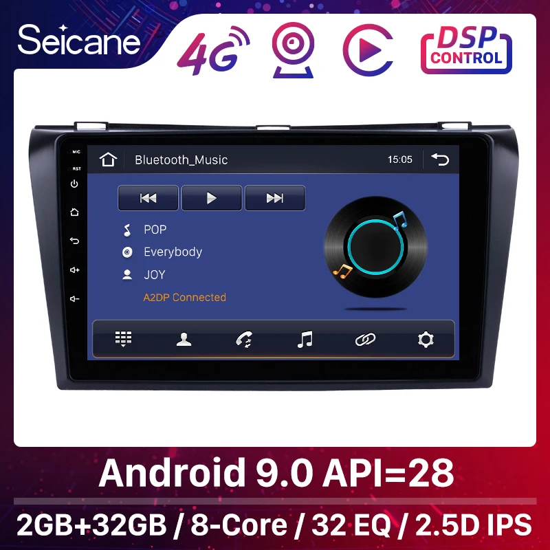 Seicane 9 &quotAndroid 0 автомобильный GPS плеер для 2004 2005 2006 2007 2008 2009 Mazda 3 BK BL 2Din Поддержка Wifi