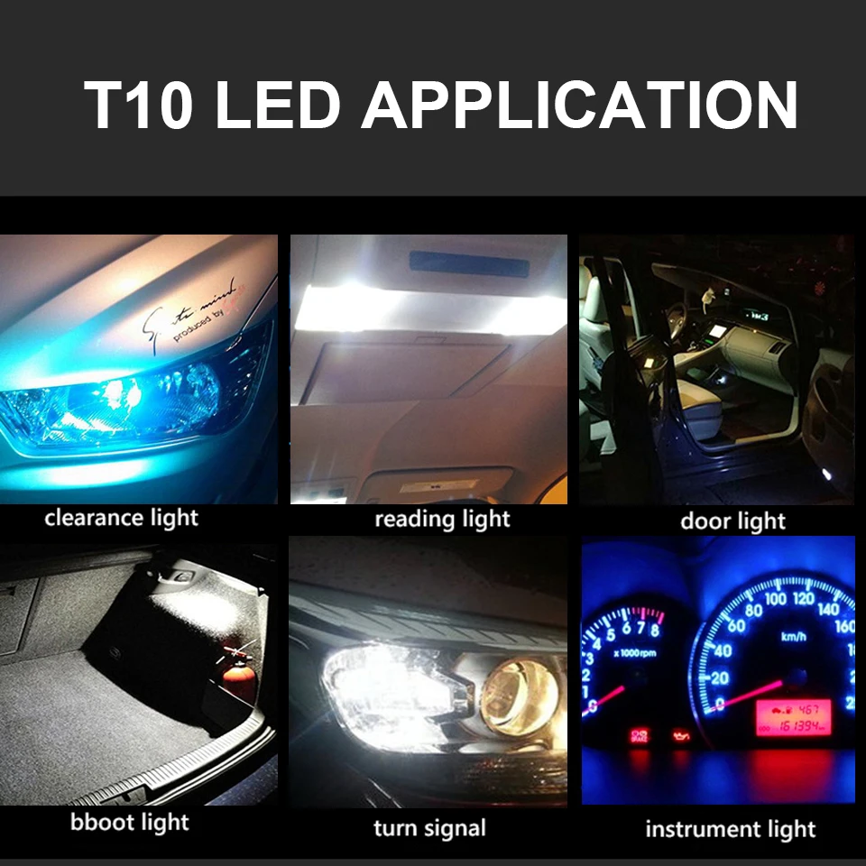 2xW5W Led T10 автомобильный светильник COB стекло 6000K белый для Alfa Romeo Mito Giulietta Brera 4C 159 GTA |