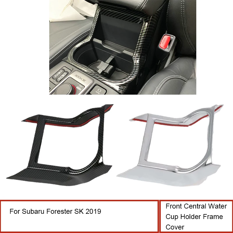 Передняя Центральная рамка держателя стакана воды Накладка для Subaru Forester SK 2019