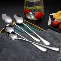 2021 new stainless steel coffee spoon long handle tea spoons kitchen hot drinking flatware
