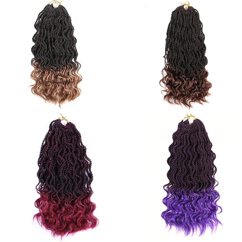 Омбре Сенегальские закрученные волосы крючком коса 14 &quotкоробка с кудрявым