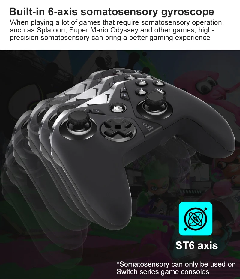 

Bluetooth-compatible Pro Gamepad for NS-Switch Console Wireless Gamepad Video Game USB Joystick Controller Control