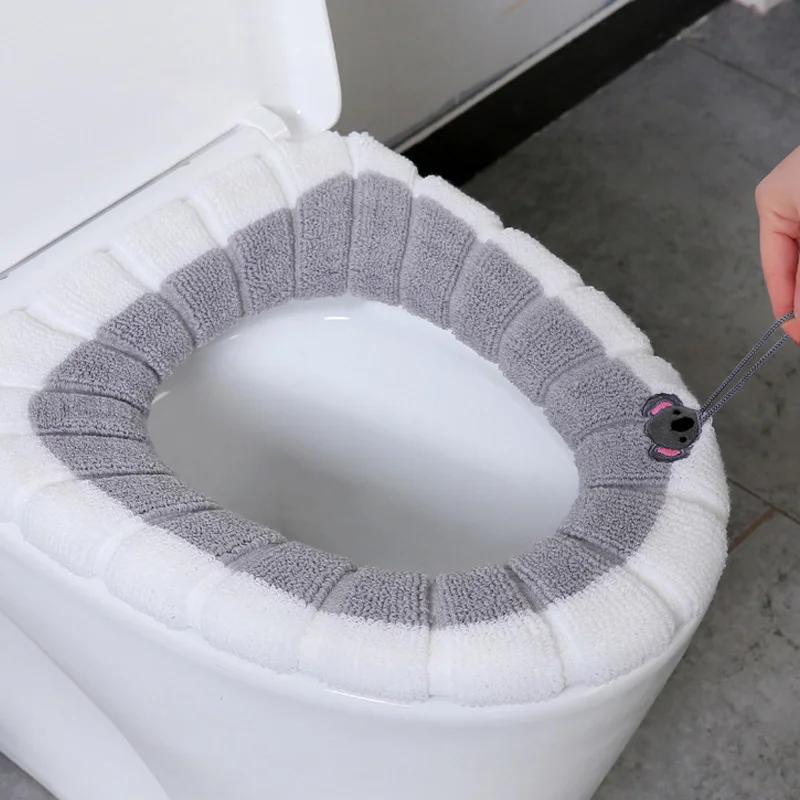 Мультяшное утолщенное сиденье для унитаза удобный мягкий моющийся коврик