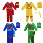 Костюм ниндзя для косплея, костюм для Хэллоуина, комбинированный костюм супергероя