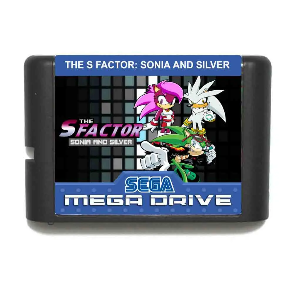 Хит продаж S фактор Sonic и серебристый 16 бит MD карточная игра с коробку для Sega