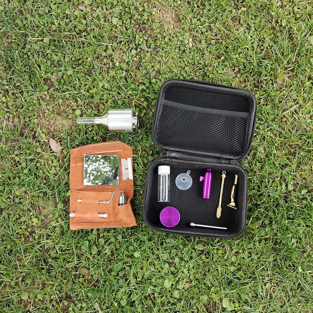 Табак храп из искусственной кожи стеклянная бутылка для таблеток алюминиевая