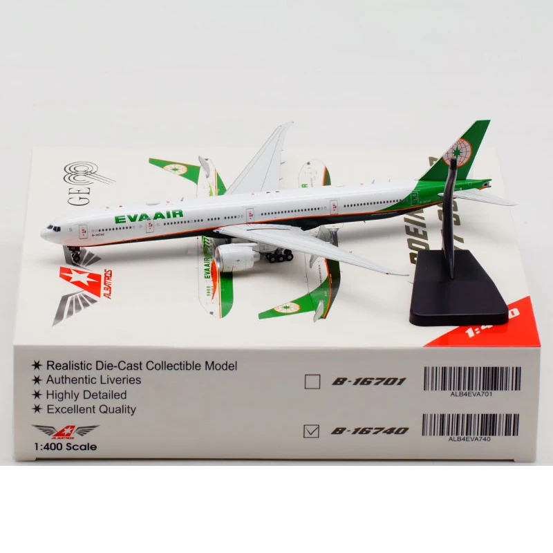 1/400 весы B777 300ER B 16740 EVA эйр литья под давлением игрушечные модели самолетов