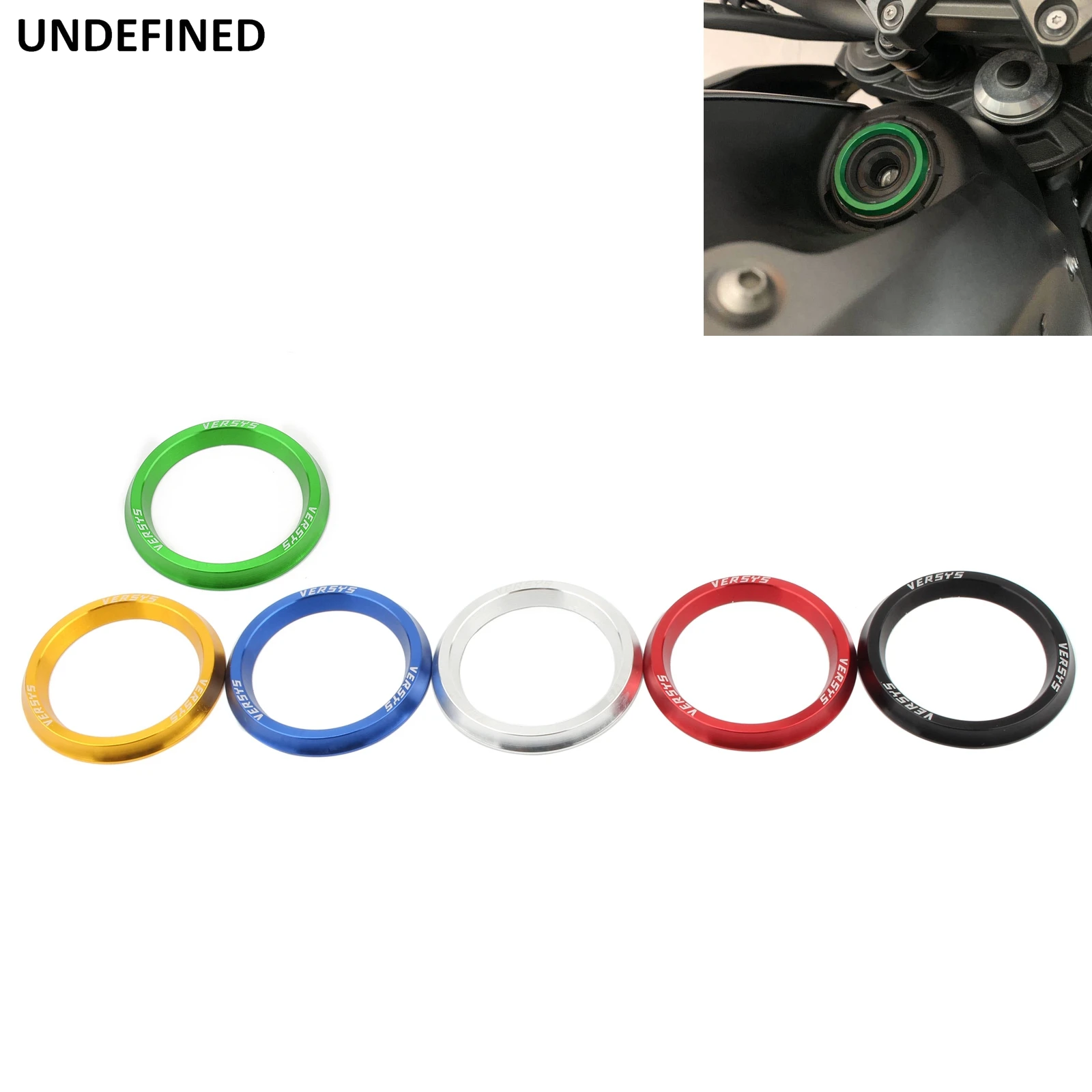 

Motorcycle Ignition Switch Key Ring Decorative Lock Circle Cover Red For Kawasaki VERSYS All Years Universal Protector Rings