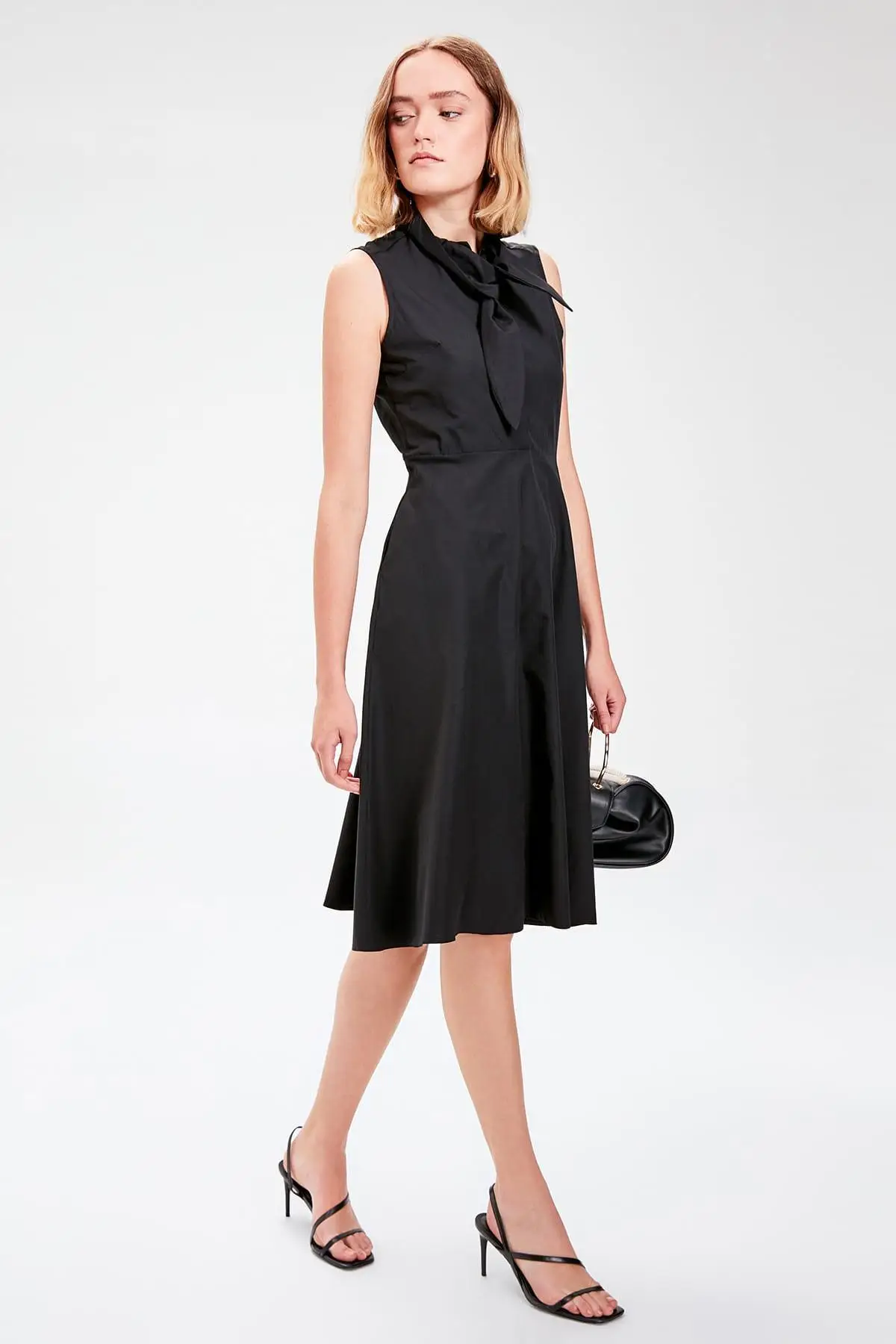 Trendyol черное платье TWOAW20EL0173|Женские платья| |