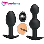 Невидимые анальные пробки для взрослых, интимные игрушки со встроенными металлическими шариками, Силиконовые анальные пробки для ежедневного использования, массажер простаты для мышц ануса