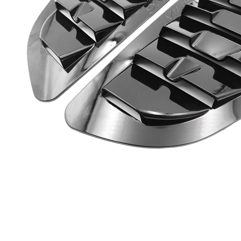 2 шт. глянцевые черные боковые вентиляционные решетки заднего окна защитная