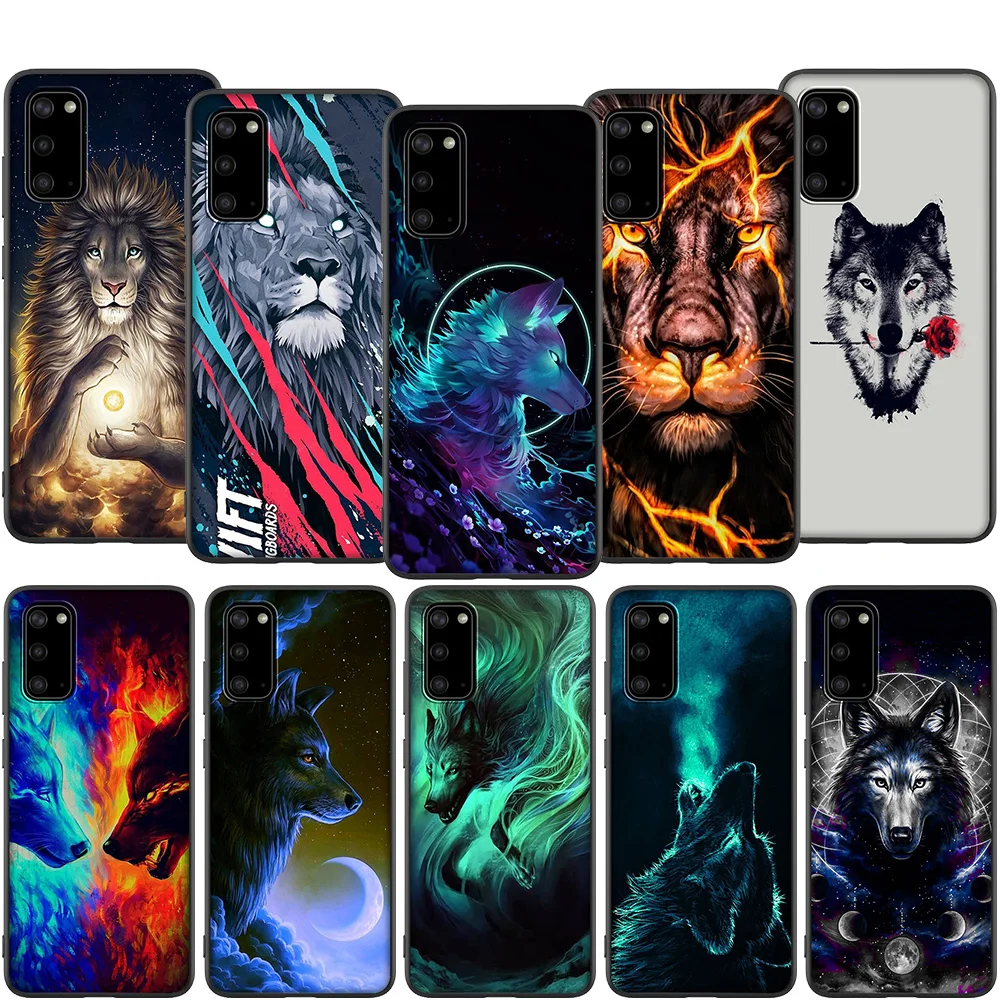 Мягкий ТПУ чехол Lavaza с изображением животных льва волка для Samsung A01 A11 A21 A41 A2 Core A20e