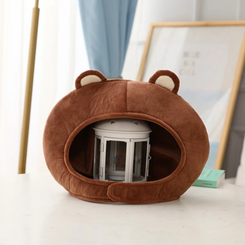 

Cartoon Rabbit Bear Plush Hat Cute Animal Ears Stuffed Toy Cosplay Headgear Cap