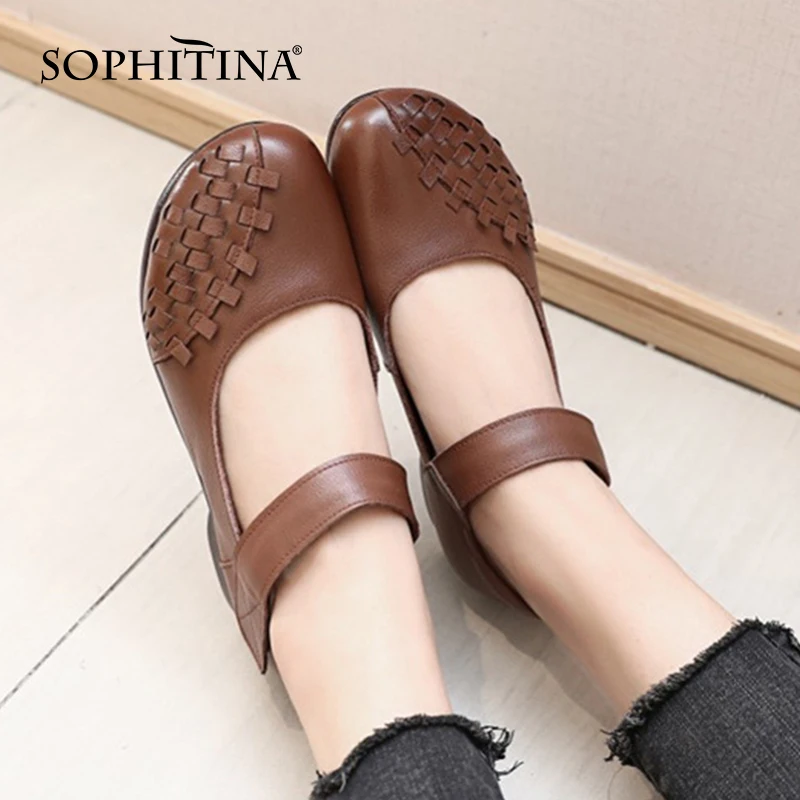 

Весенняя женская обувь SOPHITINA, повседневная плетеная модная износостойкая обувь из термоэластопласта, осенняя повседневная женская обувь н...