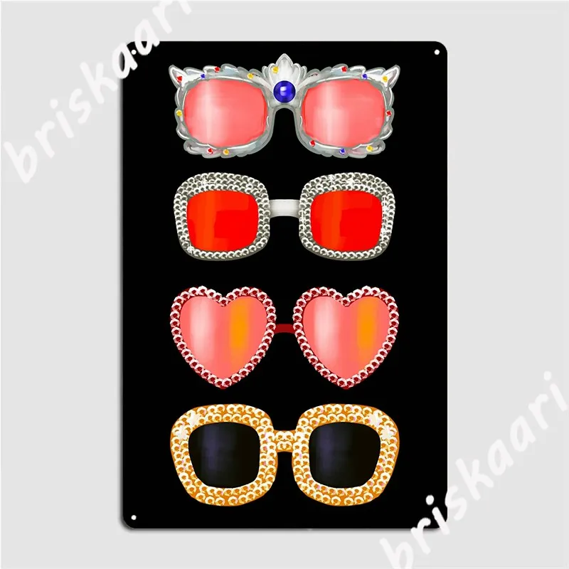 

The Sunglasses Metal Sign Club Home Wall Personalized Wall Plaque Tin Sign Poster