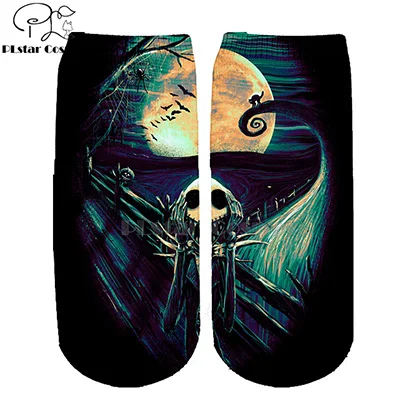 6 Хлопковые носки PLstar Cosmos nightster before christmas jack skellington разноцветные брендовые теплые короткие носки Хэллоуин-3 - Цвет: 6