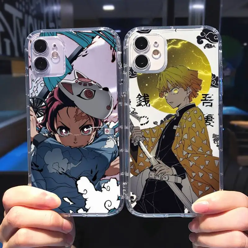 

Kamado Nezuko Kimetsu No Yaiba Demon Slayer Phone Case Transparent For iphone se 6 6s 7 8 11 12 13 plus mini x xs xr pro max