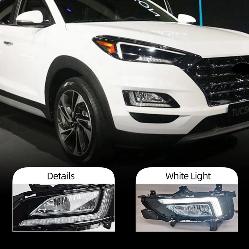 

1 пара, автомобильные светодиодсветодиодный Противотуманные фары 12 В для Hyundai Tucson 2019 2020