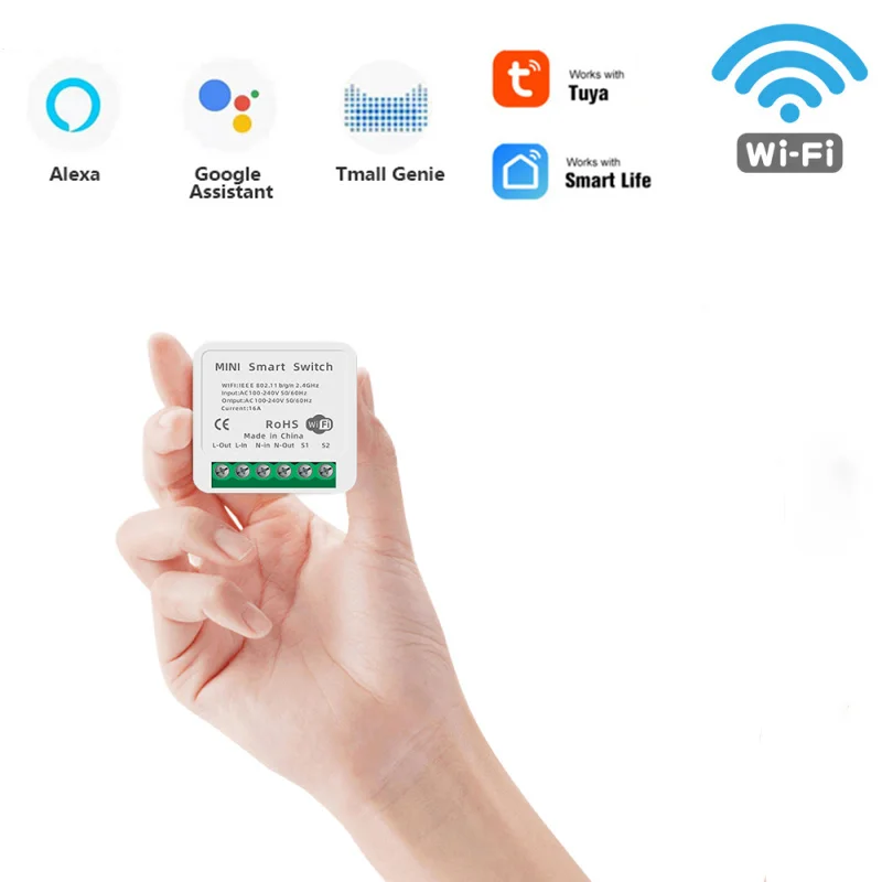 

Смарт-выключатель с таймером и поддержкой Wi-Fi, 10 А, 16 А