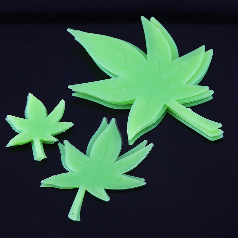 10 штук упак. светящиеся кленовые листья-наклейки красивые 3D DIY художественные