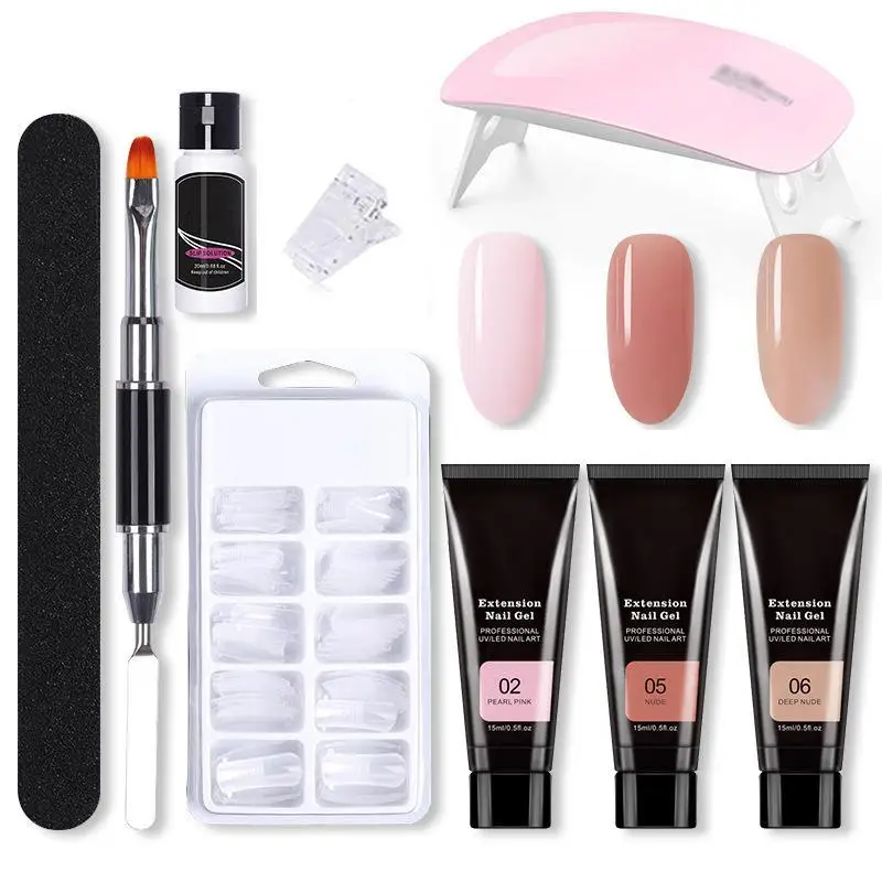 

Nail Art Solid Extension Glue Set Beauty Tools Crystal Glue Set For Beginners Kits Pour Les Ongles Acrylic Nail Kit Equipment