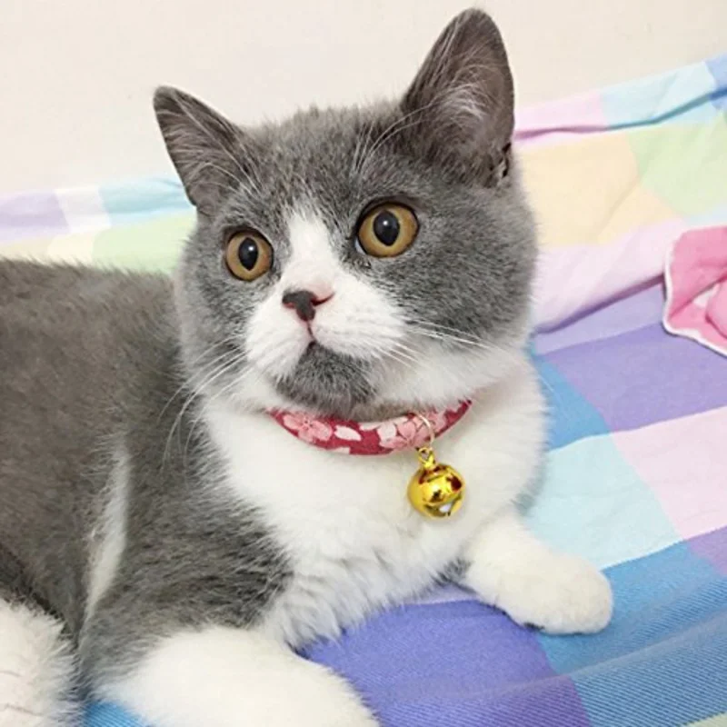 

Pet Cats Collar Dogs Handwork Japanese Style Handmade Adjustable Necklace Printed Necktie Kitten Cat Accessories