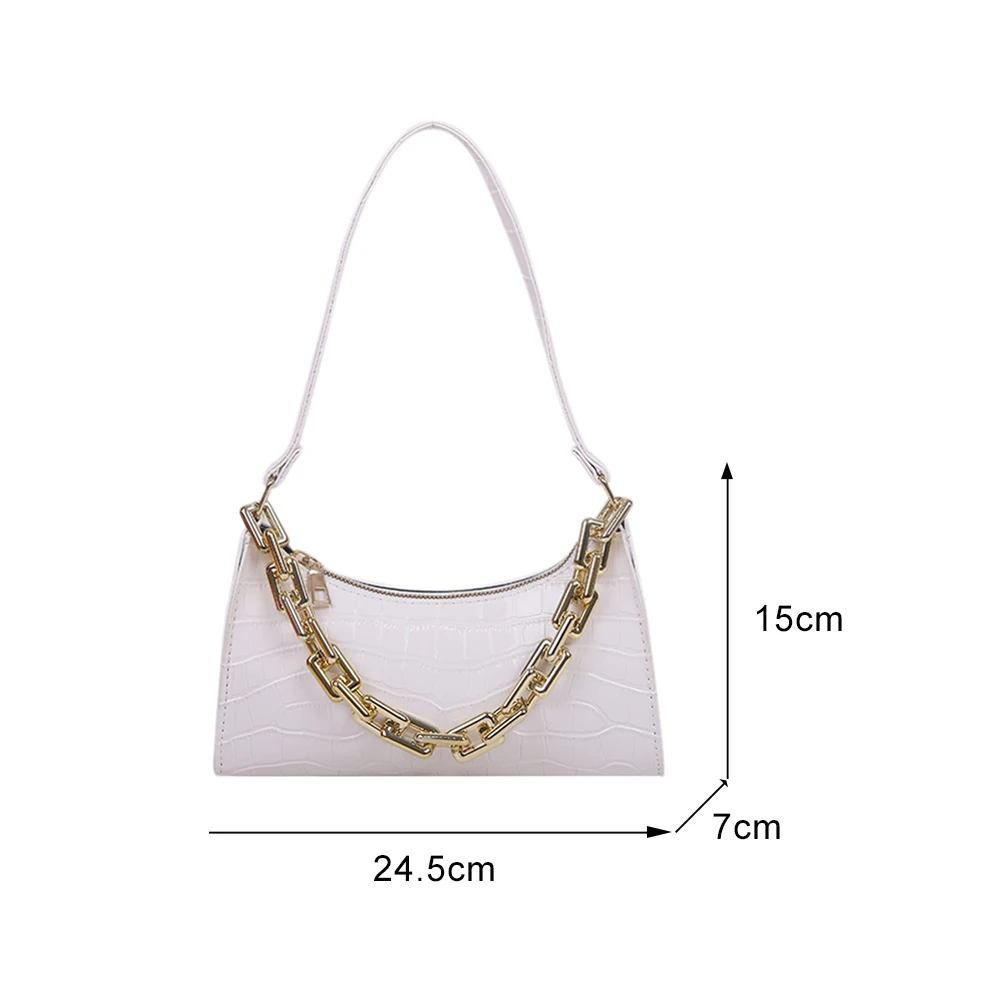 

Women Fashion Alligator Pattern Shoulder Underarm Hobos Bag Ladies Designer Zipper Tote Handbag