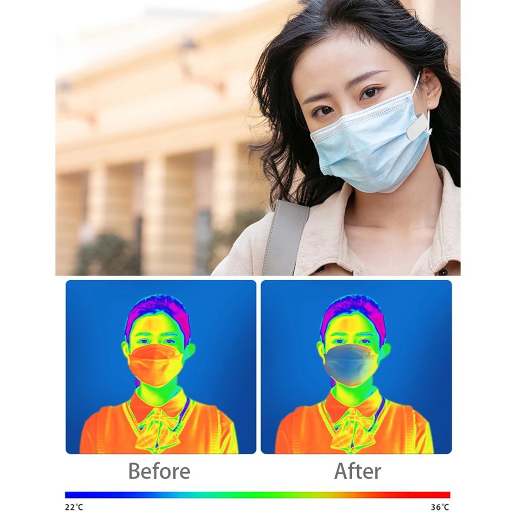 Outdoor Clip-on Mask Fan Mini Electric Portable Wearable USB Reusable Breathable Cooling Fresh Air Conditioner | Электроника