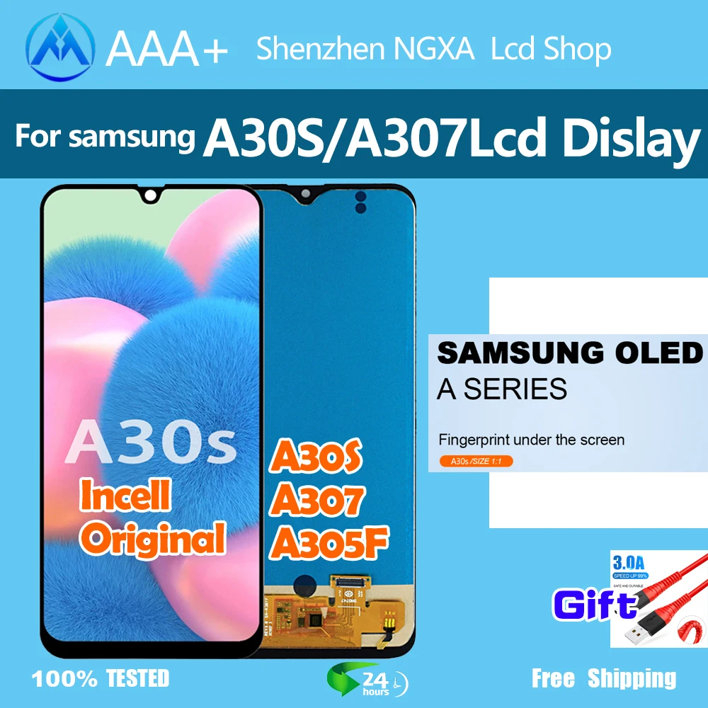 

6.4" Original LCD Display For Samsung Galaxy A30s A307 A307F LCD Screen Touch Digitizer Assembly For Galaxy A30s Display
