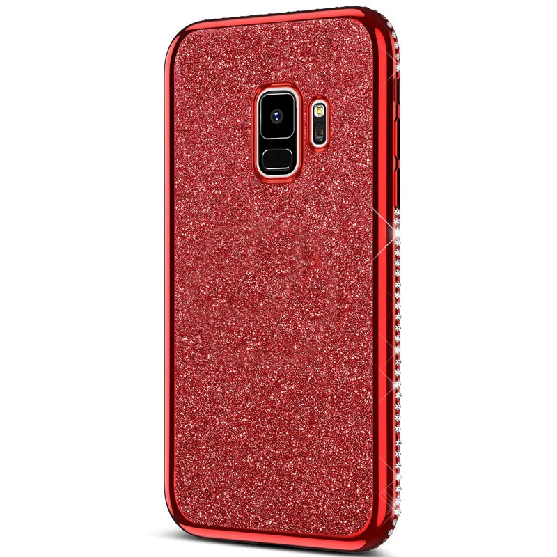Перстень, украшенный бриллиантами чехол для samsung Galaxy J6 A6 A7 A8 плюс A5 A10 A20 A30 A40 A50 A70 M20 A20E мягкий блестящий чехол