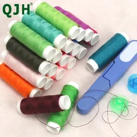 39 rolllotmixed color polyestercotton sewing thread box setdiy sewing kit for hand machine needles set sewing tools kit
