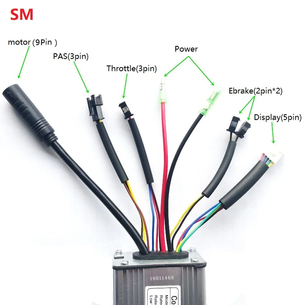 SM 36 V/48 V 22A Электрический велосипед Стандартный прямоугольную волну контроллер без светильник KT серии 500 W/750 W моторный конверсионный набор - Цвет: SM