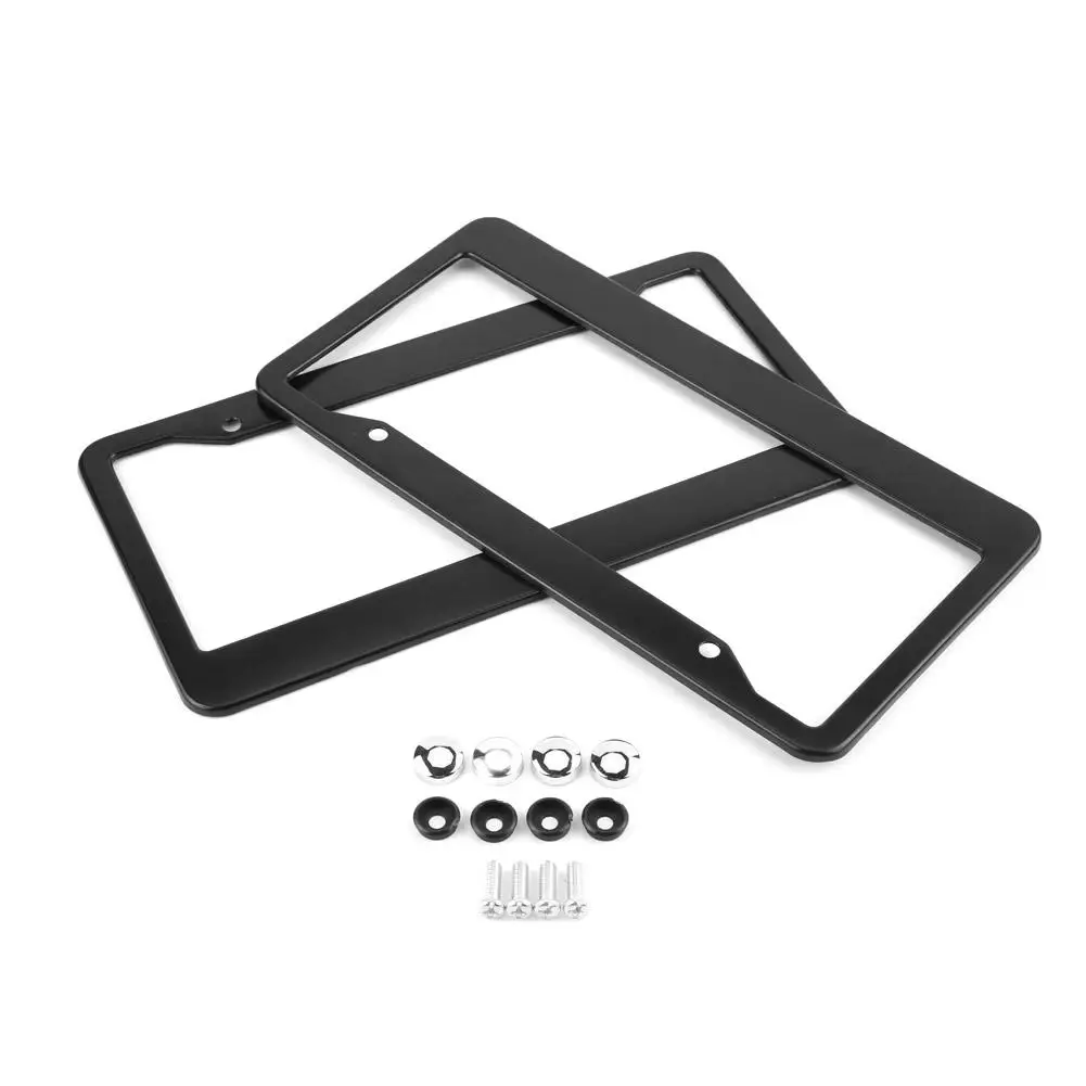 2 шт. Универсальный Нержавеющая сталь Автомобильный номерной знак рамка крышка