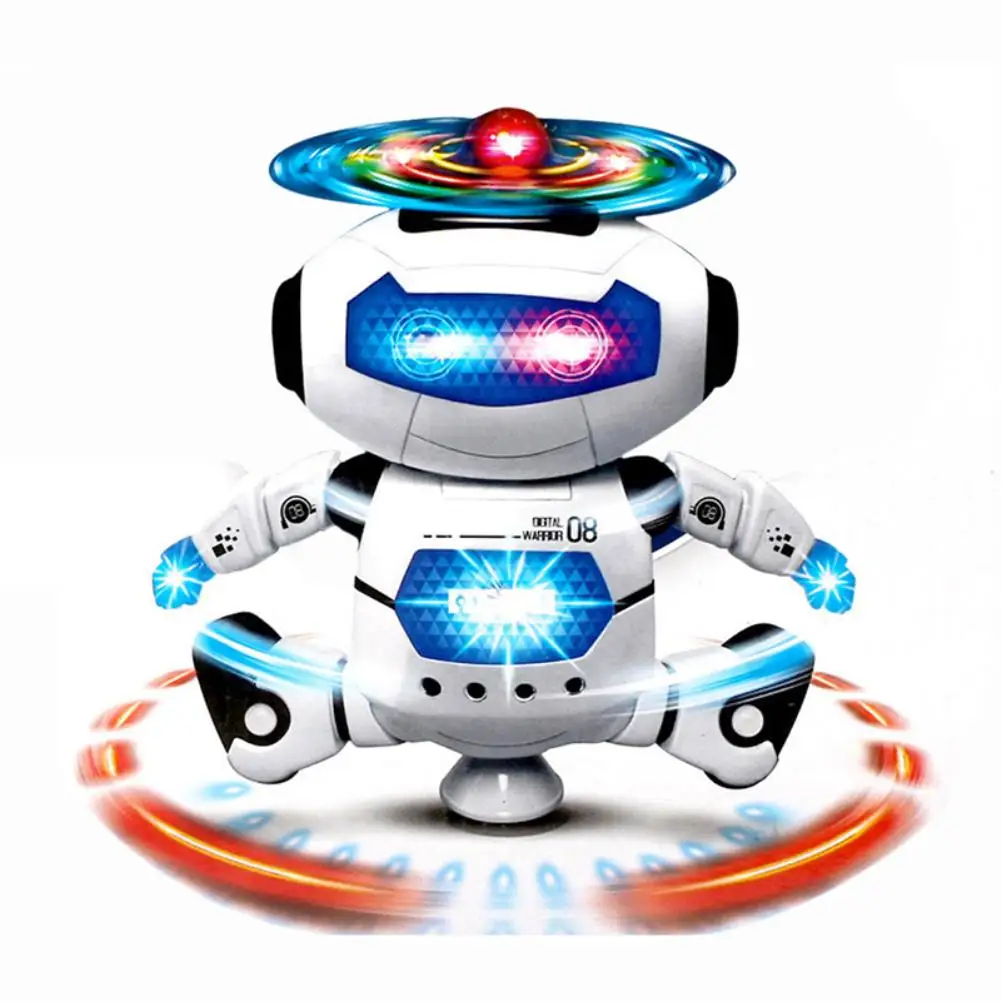 

360 Вращающийся Космос танцующий астронавт Робот СВЕТОДИОДНЫЙ ка светильник ка электронные ходячие игрушки для детей