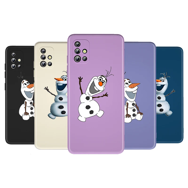 

Olaf Clip Art Frozen Liquid Silicone Soft Cover For Samsung Galaxy A01 A11 A12 A51 A71 A21S A31 A32 A52 A72 A50 Phone Case