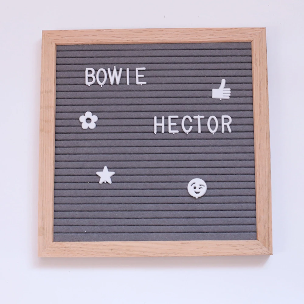 Message Board Wooden Frame Changeable Symbols Numbers Characters Felt Letter Board Home Office Decor Birthday Gift for Kids