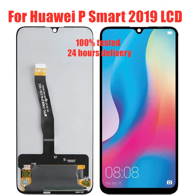Pantalla LCD con marco para tel&eacute;fono m&oacute;vil Huawei P Smart 2019, reemplazo de pantalla LCD, POT-LX1 L21 LX3, P Smart 2019-0
