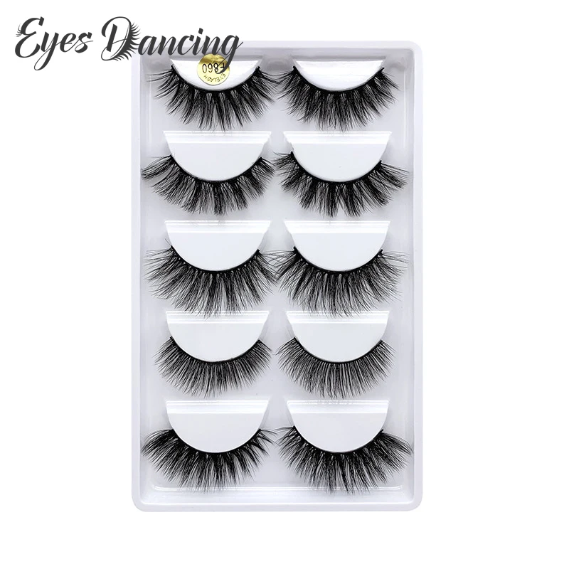 Глаза Танцы 5 пар Накладные ресницы 3D норковые натуральный Комплект детских