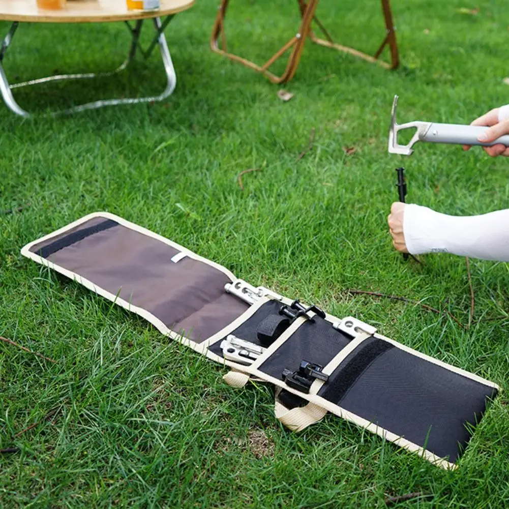 

Outdoor Camping Tent Pegs Stake Nail Hammer Storage Bag Oxford Waterproof Tote Carry Bags With Magic Tape Camping Accessories