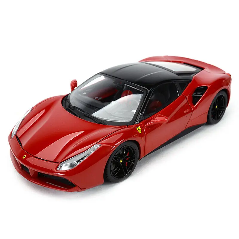 

Литой Автомобиль Bburago Ferrari 488 GTB 1:18 из сплава, коллекция игрушек, подарок на Рождество