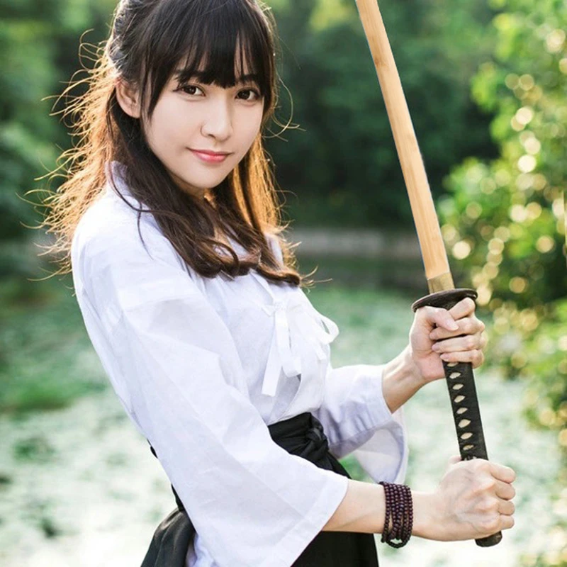 

103cm Iaido Bamboo Wooden Sword Weapon Japanese Yamashiro Ninja Bushido Beginner Training Knife Collection