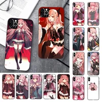 anime hiiragi shinoa seraph of the end phone case for iphone 13 11 12 pro xs max 8 7 6 6s plus x 5 5s se 2020 xr case