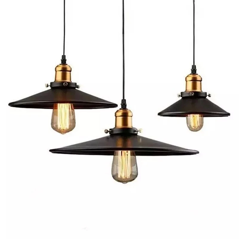 

Decoration Salon Edison Loft Style Vintage Industrial Retro Pendant Lamp Light e27 Holder Iron Restaurant Bar Counter Bookstore