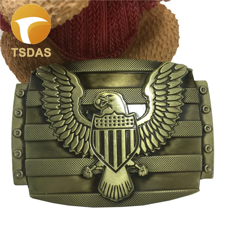 Brass Eagle Belt Buckle 92*67mm Metal Western With Pewter Finish For Mens Cowboys Head Free Shipping|belt buckle|belt buckle westernwestern belt |