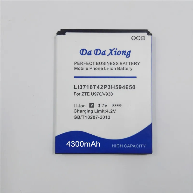 4300mAh LI3716T42P3h594650 батарея для ZTE U970 v807 V930 U930 N970 V970 V889S V889M U795 сменная | Мобильные