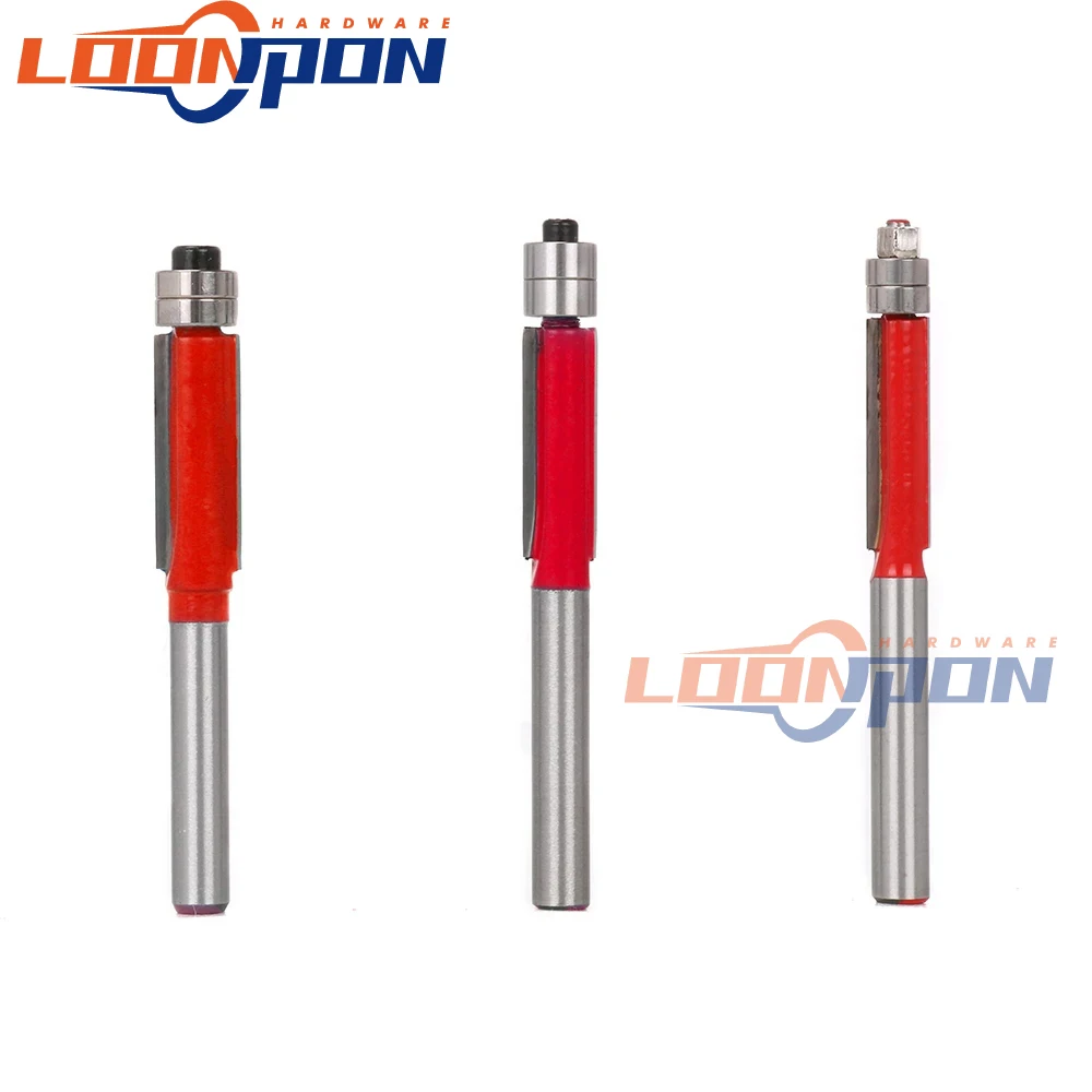 Набор фрез с подшипником набор из карбида вольфрама 3 шт. 1/4 5/16 3/8 6 мм хвостовик для