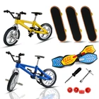 Мини пальчиковые игрушки набор палец скейтборды Finger Bikes скутер крошечные качели доска BX0D