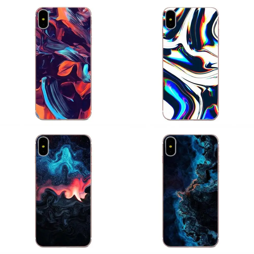 Простые чехлы с мраморным камнем розового и синего цвета для телефонов Galaxy Note 10