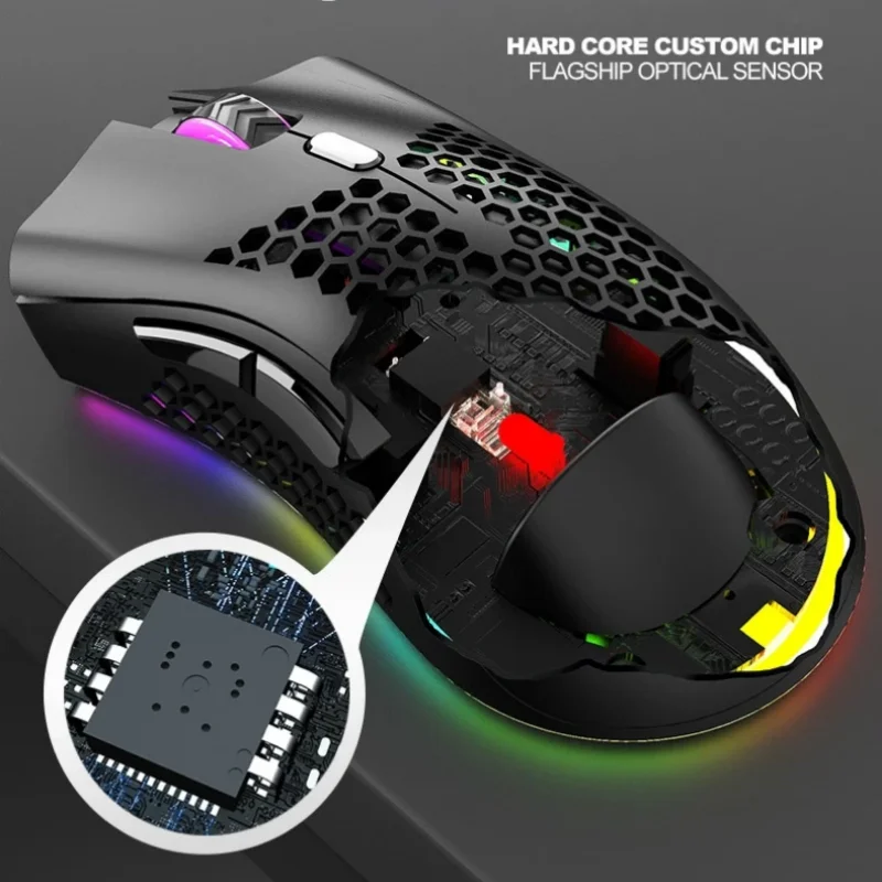 

BM600 6 Buttom Professional Gaming Mouse For PC/Laptop 2.4Ghz Wireless Gamer Mouse With RGB Backlight For PUBG/Cs:go